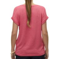 T-Shirt Rose Fuchsia Femme Vero Moda Brianna 10291353 vue 2