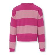 Pull Rose Fille Kids ONLY Kogtala Stripe Oneck vue 2