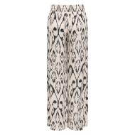 Pantalon fluide Beige/Noir Femme JDY Life Wide vue 2