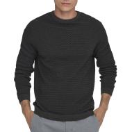 Pull Gris Foncé Homme Only & Sons Tapa Reg 12
