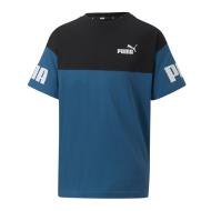 T-shirt Bleu/Noir Garçon Puma Power Colorblock pas cher