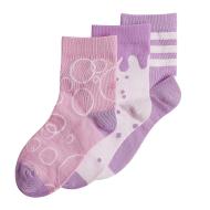 X3 Paires de Chaussettes Rose Fille Adidas Kids Grf vue 2