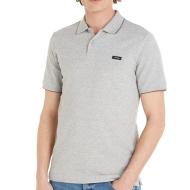 Polo Gris Homme Calvin Klein Jeans Stretch Pique