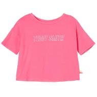 T-shirt Rose Fluo Fille Teddy Smith Talm pas cher