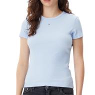 T-Shirt Bleu Clair Femme Tommy Hilfiger DW0DW17383