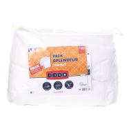 Couette Synthétique + Oreiller Blanc Femme Dodo Pack Splendeur pas cher