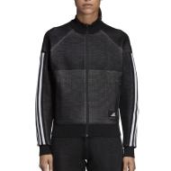 Veste de survêtement noire femme Adidas W Id Knit Trtop pas cher