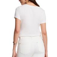 T-Shirt Blanc/Doré Femme Morgan Serigraphie1 vue 2