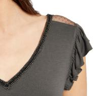 T-shirt Kaki Femme Morgan Duchan vue 3