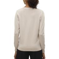 Gilet Beige Femme Vero Moda Silje V-neck Cardigan Moonbeam vue 2