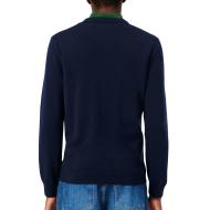 Pull Col V Marine Homme Lacoste vue 2