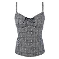 Top de bañador negro/blanco para mujer Grain de Sable Tankini barato