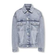 Veste en Jean Bleu Mixte Junior ONLY Trucker pas cher