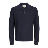 Polo Manches Longues Marine Homme Jack & Jones Sandri pas cher