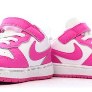 Baskets Rose/Blanc Enfant Nike Court Borough Low Recraf vue 7