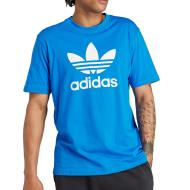 T-shirt Bleu Homme Adidas Trefoil pas cher