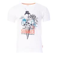 T-shirt Blanc Homme La Maison Blaggio Imprimé pas cher