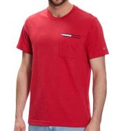 T-shirt Rouge Homme Tommy Hilfiger Essential Flag