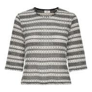 T-shirt en Maille Noir/Blanc Femme JDY Elly