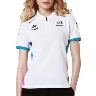 Polo Blanc/Turquoise Femme Kappa Adrew pas cher