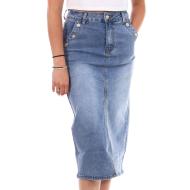 Jupe en Jean Bleu Femme Monday Premium MEB pas cher
