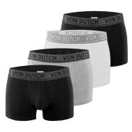 X4 Boxers Homme Blanc/Gris/Noir Von Dutch ORIAS
