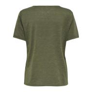 T-Shirt Kaki Foncé/Doré Femme JDY Dalila vue 2