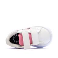 Baskets Blanches/Roses Bébé Fille Adidas Grand Court 2.0 vue 4