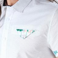 Chemisette Manches Courtes Blanche Homme Deeluxe Majorca vue 3