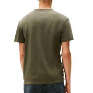 T-shirt Kaki Homme Tommy Jeans Reg Badge DM0DM20322 vue 2