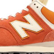 Baskets Orange/Gris Homme New Balance 574 vue 7