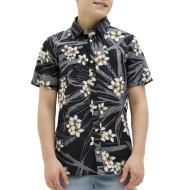 Chemise Noir à Motifs Garçon Jack & Jones Hawaii pas cher