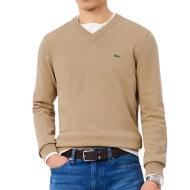 Pull Col V Beige Homme Lacoste AH1951