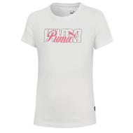 White T-Shirt Girl Puma Script affordable
