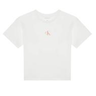 Calvin Klein Jeans Ck Logo White Girl's T-Shirt affordable