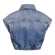 Veste en Jean Bleu Femme Only Waistcoat vue 2