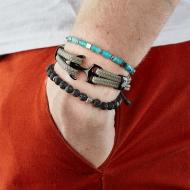 Bracelet Perles Noir Homme Geographical Norway 315060 vue 2