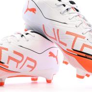 Chaussures de Foot Blanc/Orange Homme Puma Ultra 5 Play FG/AG vue 7