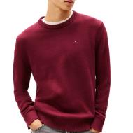 Pull Bordeaux Homme Tommy Hilfiger Slims pas cher
