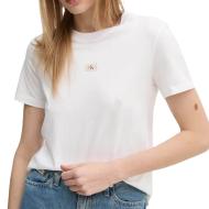 T-shirt Blanc Femme Calvin Klein Jeans Label Regular