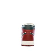 Air Jordan 1 Mid Blanche/Rouge/Noire Homme Nike vue 3
