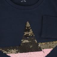 T-shirt Manches Longues Marine Fille Name it Tania vue 2