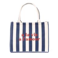 Beige/White Beach Bag Gérard Pasquier Amour affordable