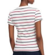 T-shirt Beige Femme Tommy Hilfiger Slim vue 2