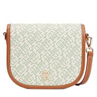Sac à Bandoulière Vert Femme Tommy Hilfiger Th Monoplay Leather pas cher