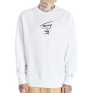 Sweat Blanc Homme Tommy Jeans Modern pas cher
