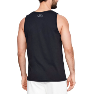 Débardeur noir homme Under Armour Sportstyle Logo Tank vue 2