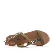 Sandales Kaki Femme Chattawak SARA vue 4
