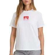 T-Shirt Blanc Femme Calvin Klein Jeans Classic Boxed pas cher