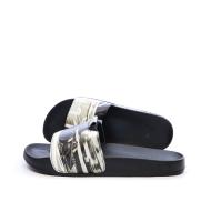 Claquettes Blanches/Noires/Argent Homme Puma 308368 pas cher